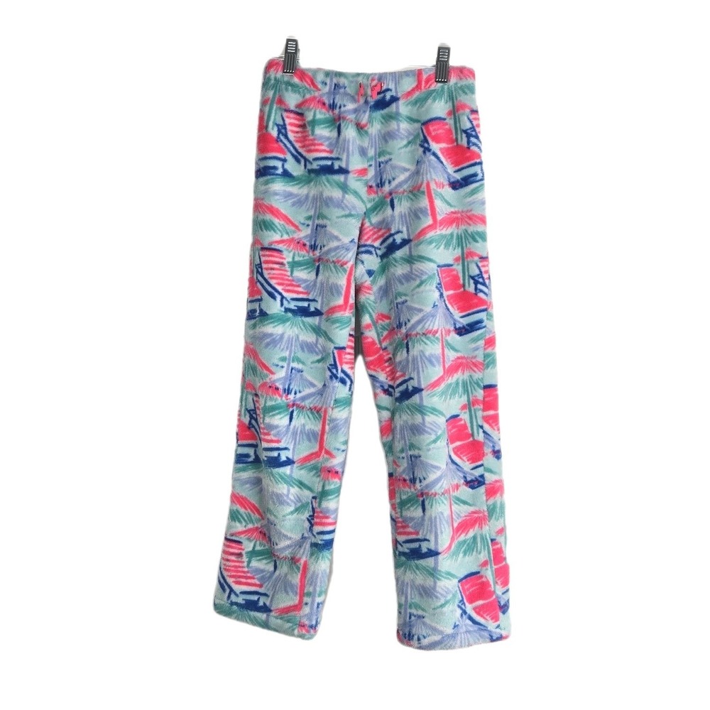 Vineyard Vines Girls Fleece Pajama Pants Loungewear Size S 7-8 Down The Shore